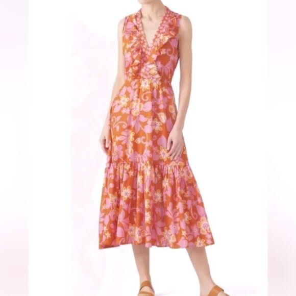 WARM Sierra Sleeveless Floral Midi Dress - Picture 1 of 8
